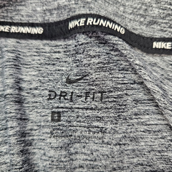 Nike Running Dri Fit Half Zip Pullover Long Sleeve Top Gray Womens Small Workout - Picture 9 of 9